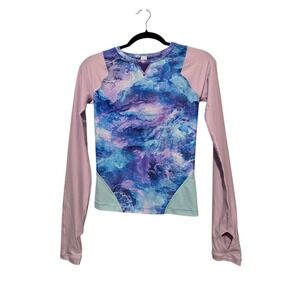 Ivivva by Lululemon Girls Water You Up Rashguard Size‎ 14 Purple Blue Outdoor
